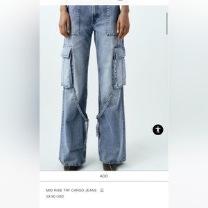 MID RISE TRF CARGO JEANS ZARA